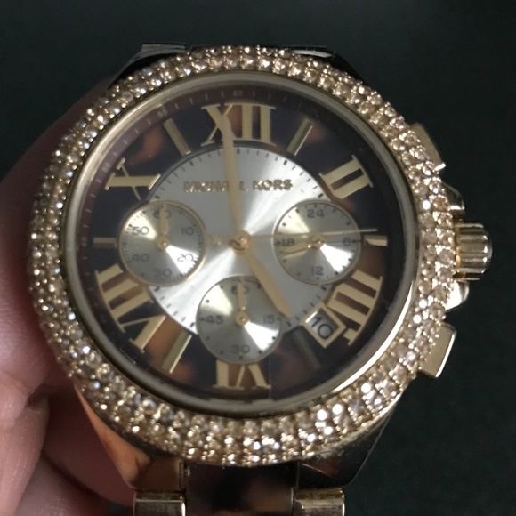 Michael Kors Camille Chronograph Tortoise Shell Dial Women’s Watch MK-5901 - Picture 1 of 16